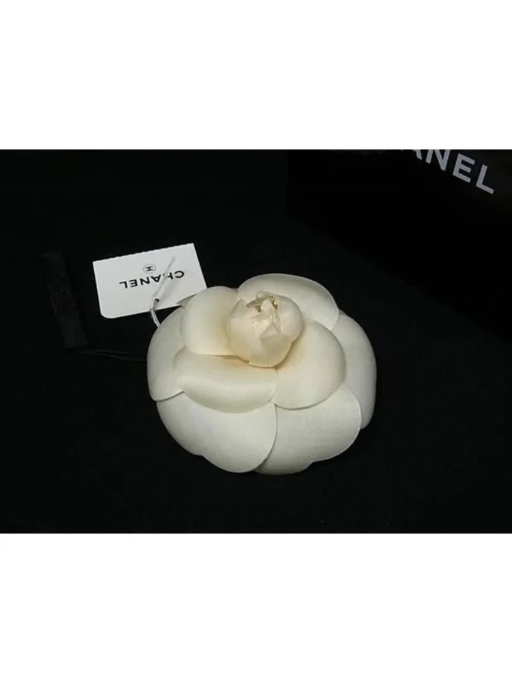 Chanel Camellia Nylon Pin Brooch Pin Badge Ivory